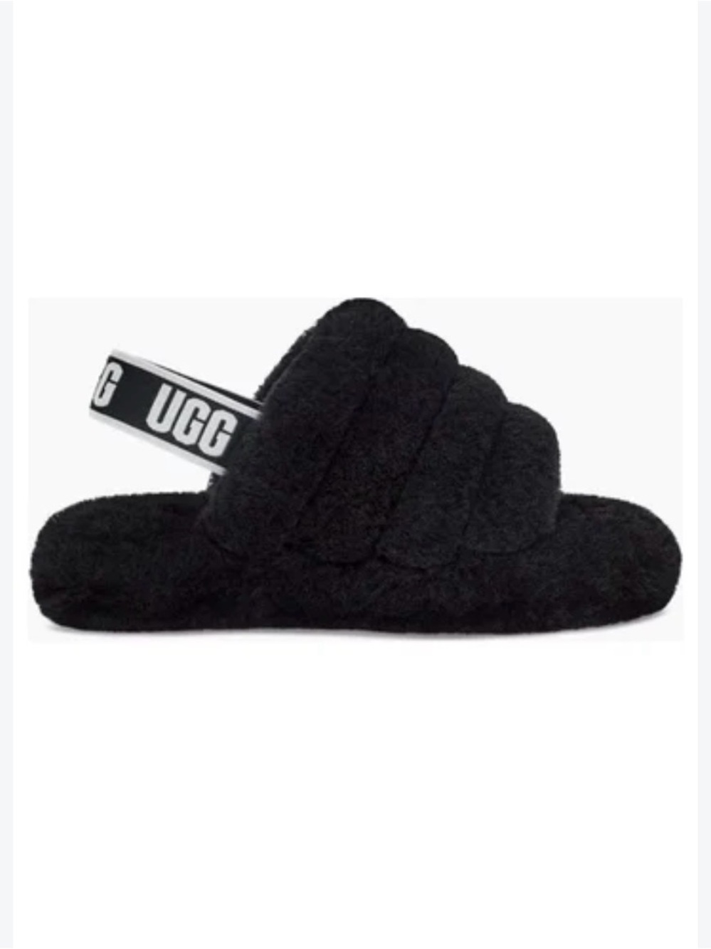 UGG Black Fluff Yeah Slides